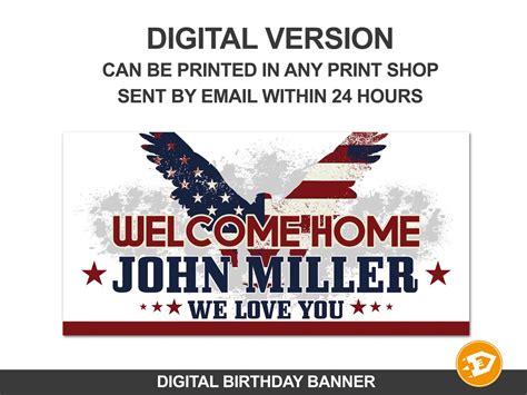 Welcome Home Banner Military Banner Veteran Banner Army - Etsy