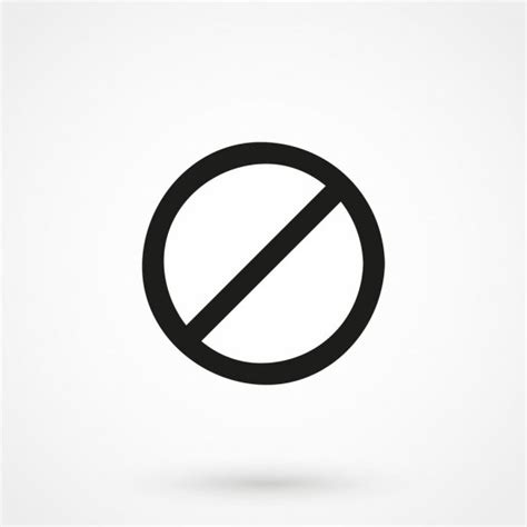 Signo De Prohibición O Ningún Vector De Signo Aislado Vector Gráfico