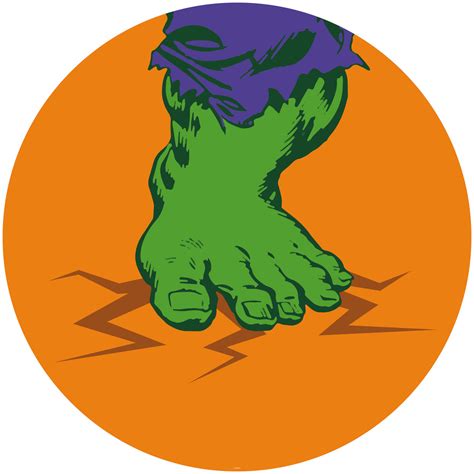 Dots | round photomural "Avengers Hulk's Foot Pop Art" by Komar I only 69.54