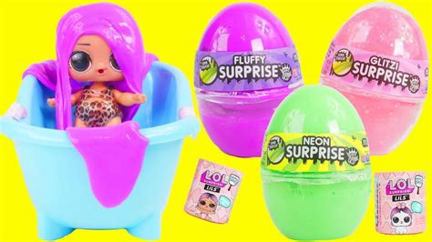 Lol Surprise Glitter Slime Doll Prank With Fluffy Egg Belly Toy Egg