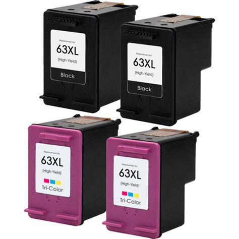 HP 63XL Ink Cartridge Set, High Yield | 4 Pack | 1ink.com