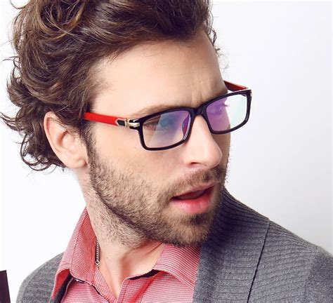 Red Black Men Male Eyeglasses Eyewear Fashion Glasses Clear New Style