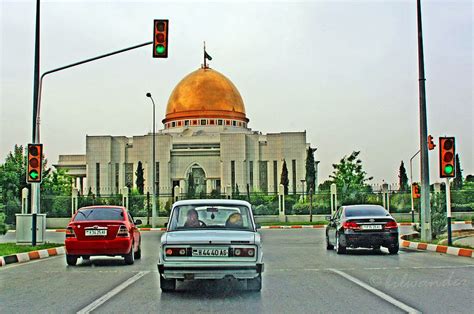 Turkmenistan. Ashgabat, Turkmenbashi Palace street view | Ashgabat ...