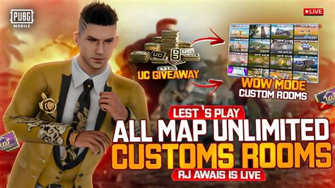 Pubg Mobile Customs Unlimited Uc Give Away Rj Awais Gaming Pubg