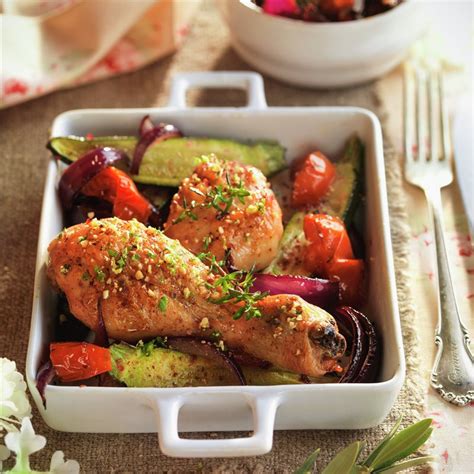 Muslitos De Pollo Al Horno Con Verduras