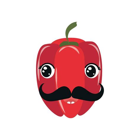 Funny pepper with a cartoon face 26134791 Vector Art at Vecteezy