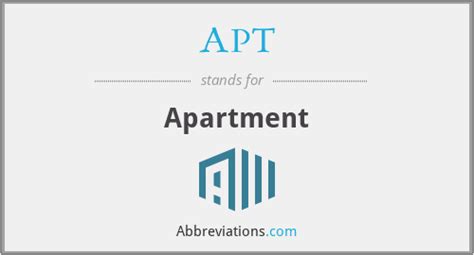 What Is The Abbreviation For Apartment