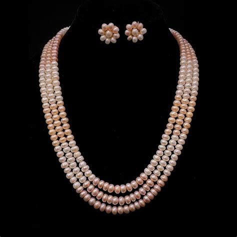 Designer White Pink Pearl Set - Sri Krishna Pearls