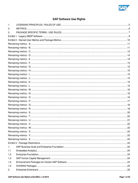 Fillable Online Docshare Docshare Sap Software Use Rights Crystal