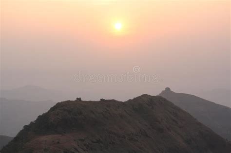 Sunrise on a mountain stock photo. Image of mountain - 117489350