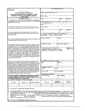 Fillable Online Fcc This Form Is To Be Used In All Cases When Applying