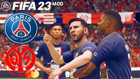 PSG Vs FSV MAINZ FIFA 23 MOD PS5 Realistic Gameplay Graphics Ultimate