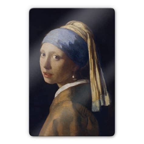 Tableau En Verre Vermeer La Jeune Fille La Perle Wall Art Fr