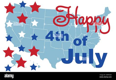 Happy Independence Day Banner Usa 4th Of July Flag Of Usa Stock