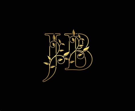 Golden Floral Letter Logo Icon Luxury Alphabet Font Initial Vector