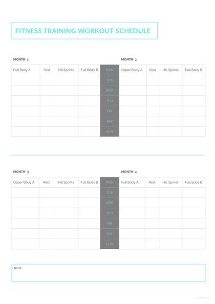 Workout Schedule 18 Examples Format How To Build Pdf