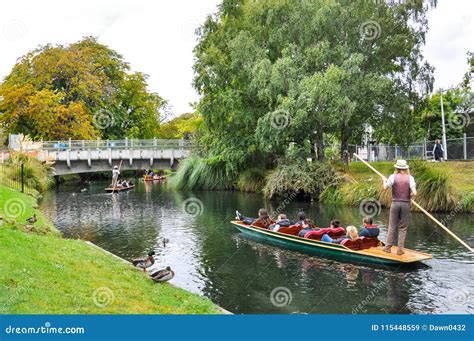 Avon River In Christchurch New Zealand Editorial Stock Image Image