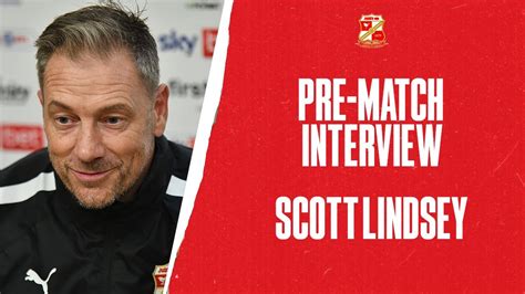 Scott Lindsey Swindon Town Vs Stevenage Pre Match Interview Youtube