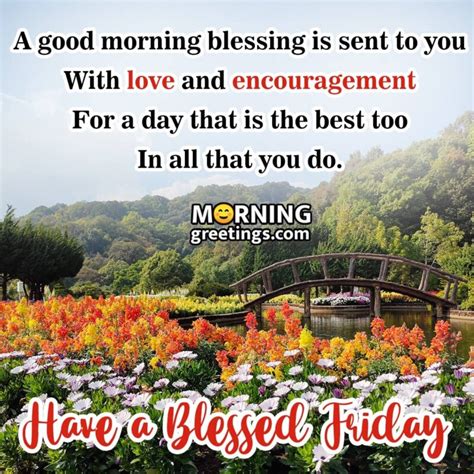 Friday Morning Blessings To Uplift Your Spirit Morning Greetings