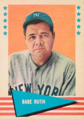 1961 Fleer Baseball Greats Babe Ruth #75 Baseball Card Value Price Guide