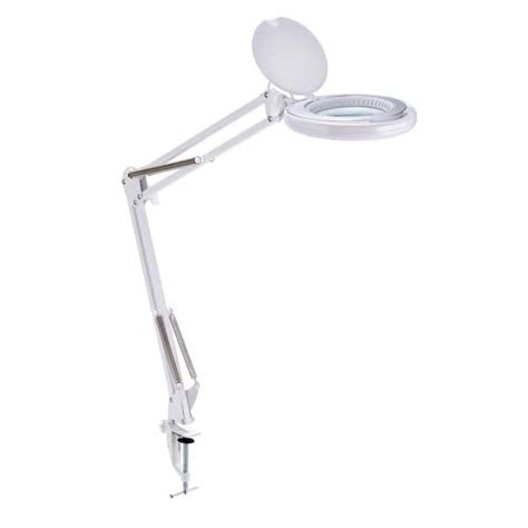 Bostitch 45 in. Magnifying White Desk Lamp with Clamp Mount, Energy ...