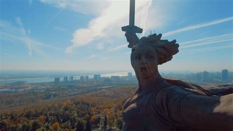 Aerial view museum battle stalingrad Stock Video Footage - 4K and HD Video Clips | Shutterstock