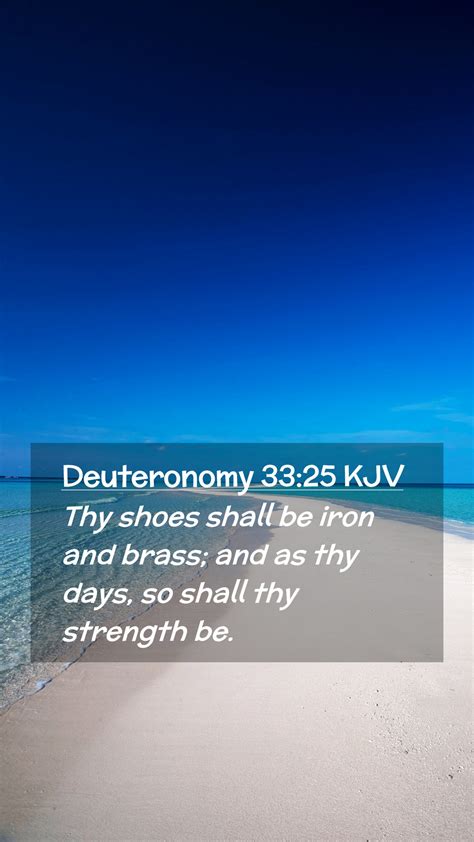 Deuteronomy Kjv Mobile Phone Wallpaper Thy Shoes Shall Be Iron