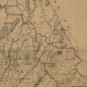 Nelson County Virginia 1866 Old Wall Map With Homeowners Names Reprint ...