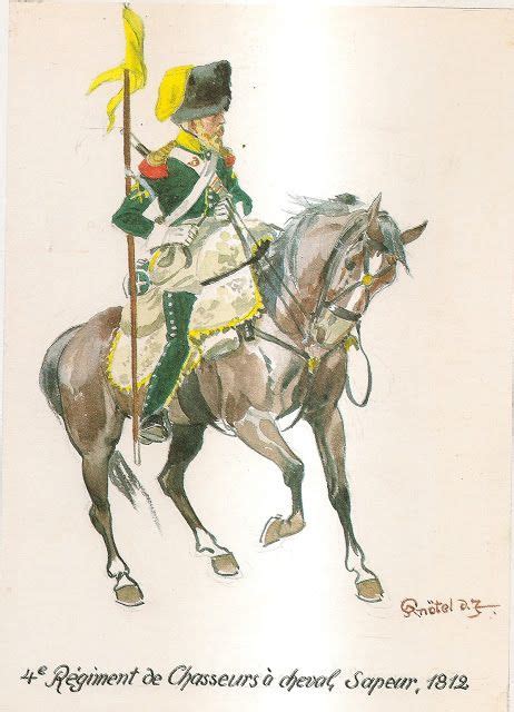 Cacciatori A Cavallo 4 Rgt Zappatore 1812 Cacciatori Uniformi