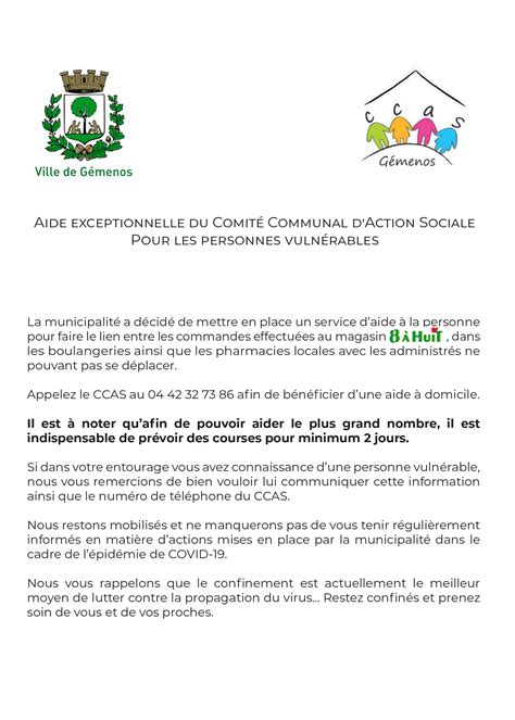 Ccas Covid Aide Exceptionnelle