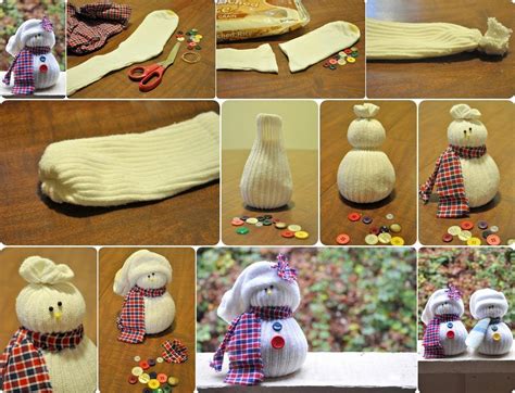 Ideas Products DIY Sock Snowmen