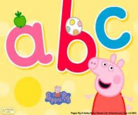 Peppa Pig and the letters abc puzzle & printable jigsaw