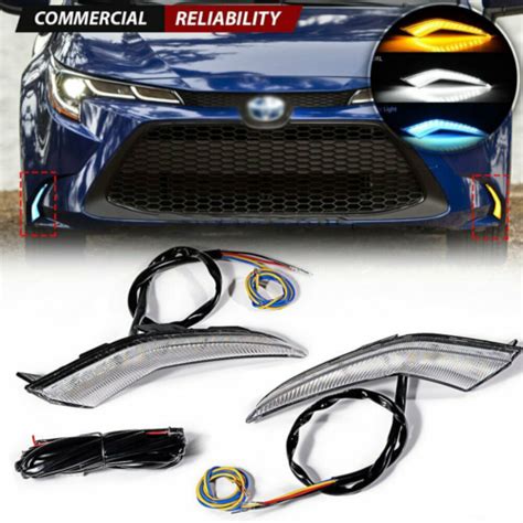 For 2020 2021 Toyota Corolla LE Front Bumper LED Daytime Running DRL