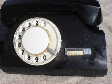 Vintage Rotary Telephone Black and White Retro Phone Dial Desk - Etsy