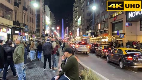 Avenida Corrientes Buenos Aires Argentina Walking Tour K Uhd