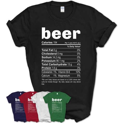 Thanksgiving Beer Nutritional Facts Label Funny Costume T-Shirt – Teezou Store