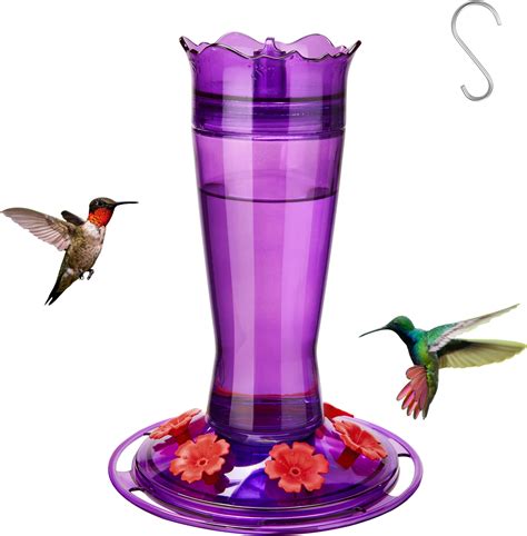 Kingsyard Glass Hummingbird Feeder For Outdoors Tube