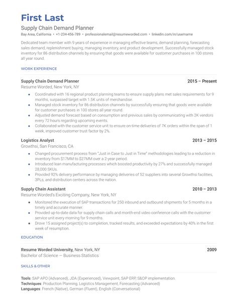 Supply Chain Resume Objective Examples 4 Proven Examples Updated For