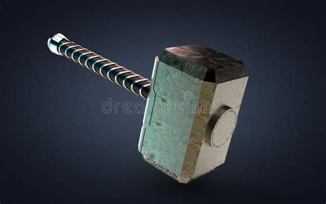 Ejemplo 3d Del Martillo Del Thor Stock de ilustración - Ilustración de ...