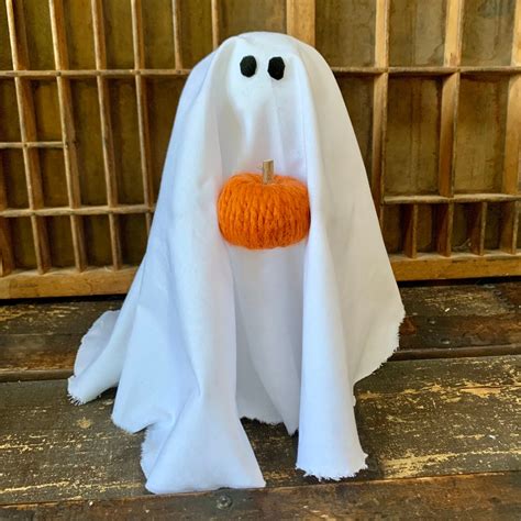 Ghost With a Pumpkin - Etsy