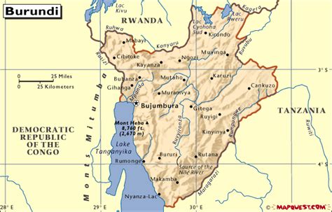 BURUNDI MAPAS GEOGRÁFICOS DE BURUNDI Mundo Hispánico