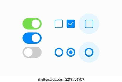 Ui Elements Kit Toggle Check Box Stock Vector Royalty Free