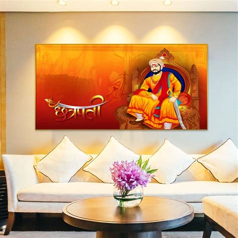 Buy Wallmantra Chhatrapati Shivaji Maharaj Canvas Painting For Living