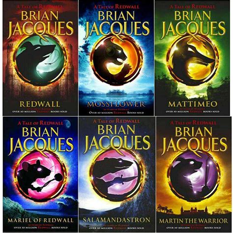 Redwall Book Series 1 6 Books Collection Set By Brian Jacques Redwall