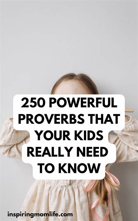 250 Powerful Proverbs For Kids | Proverbs Quotes | Proverbs For ...