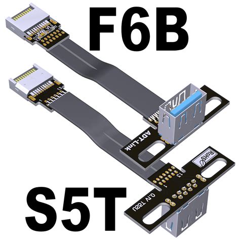 Adt Link Fold 90 Degree Usb 31 Gen2 Type A Female Socket To Usb31 Internal Mainboardpc 20pin