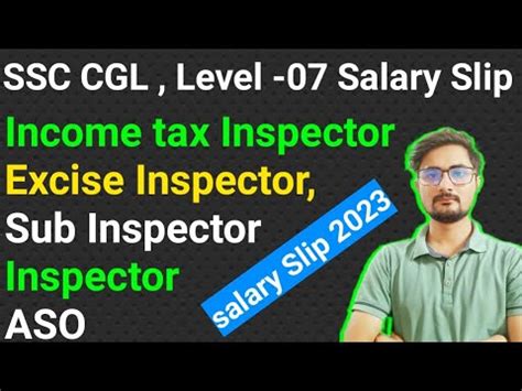 Ssc Cgl Income Tax Inspector Excise Inspector Inspector Aso Salary