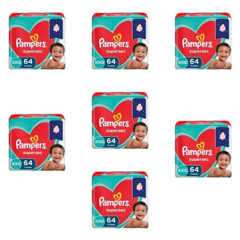 Kit Fraldas Descartáveis Pampers Supersec Jumbo Tam Xxg 448