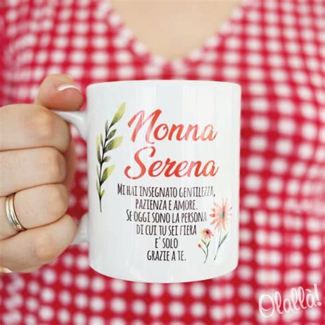 Tazza Personalizzata Con Fiori Nome E Dedica Idea Regalo Per La