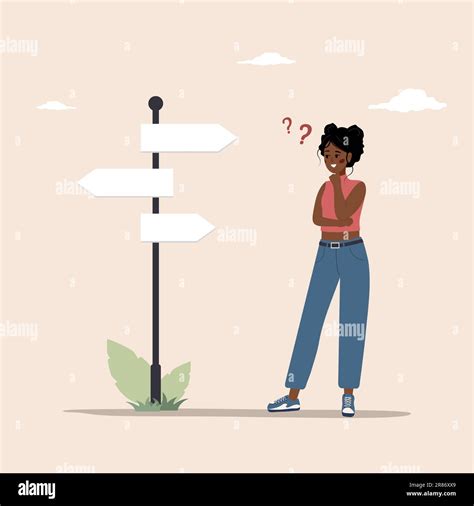 Cartoon woman making choice hi-res stock photography and images - Alamy